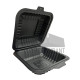 Compostable 6x6 Black Food Tray 25CT